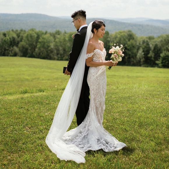 BHLDN Wtoo by Watters Bettina Strapless Corset All-Over Lace Wedding Gown - Picture 9 of 9